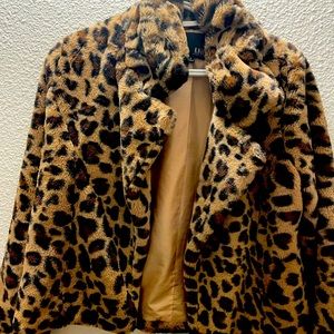 Fur cheetah coat